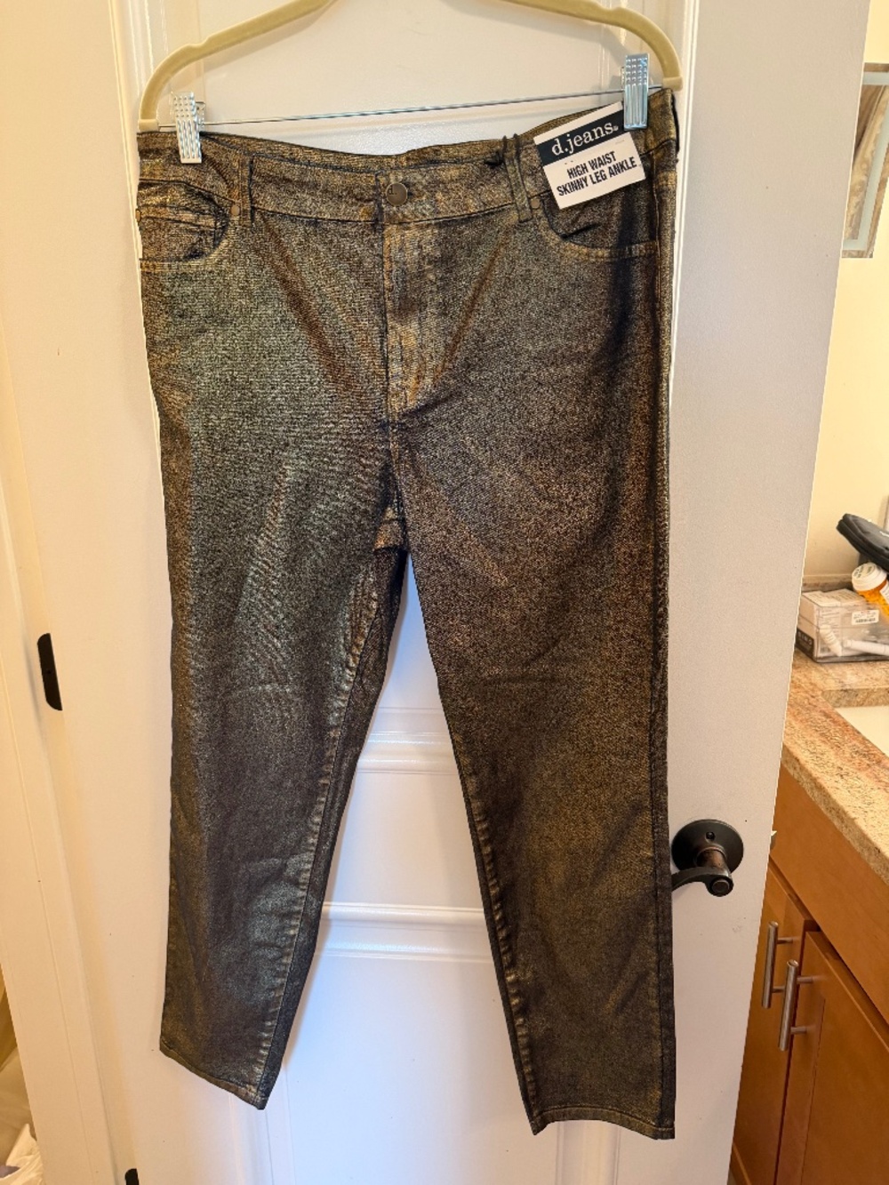 d. jeans navy and gold jeans size 12 NWT